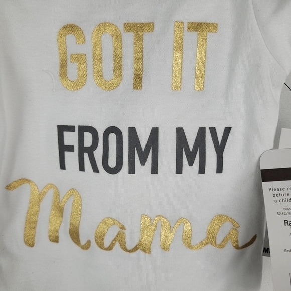 NWT Baby Starters "Got It From My Mama" Bundle One PC, Socks and Headband Sz NB - Picture 2 of 6